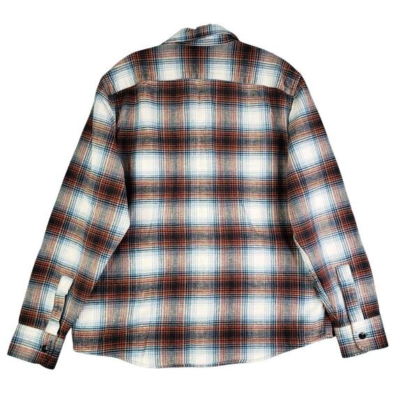 LL Bean Shirt Flannel Snap Womens Size Large Fall Plaid Fleece Slim Shacket - Picture 3 of 10